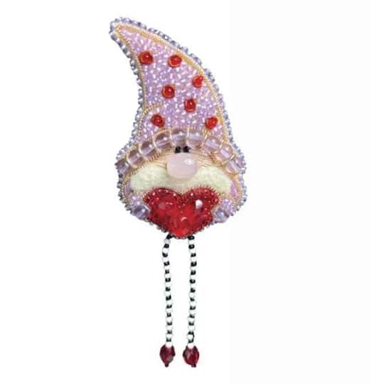 Charivna Mit Valentine Brooch Crystal Art Beadwork Kit